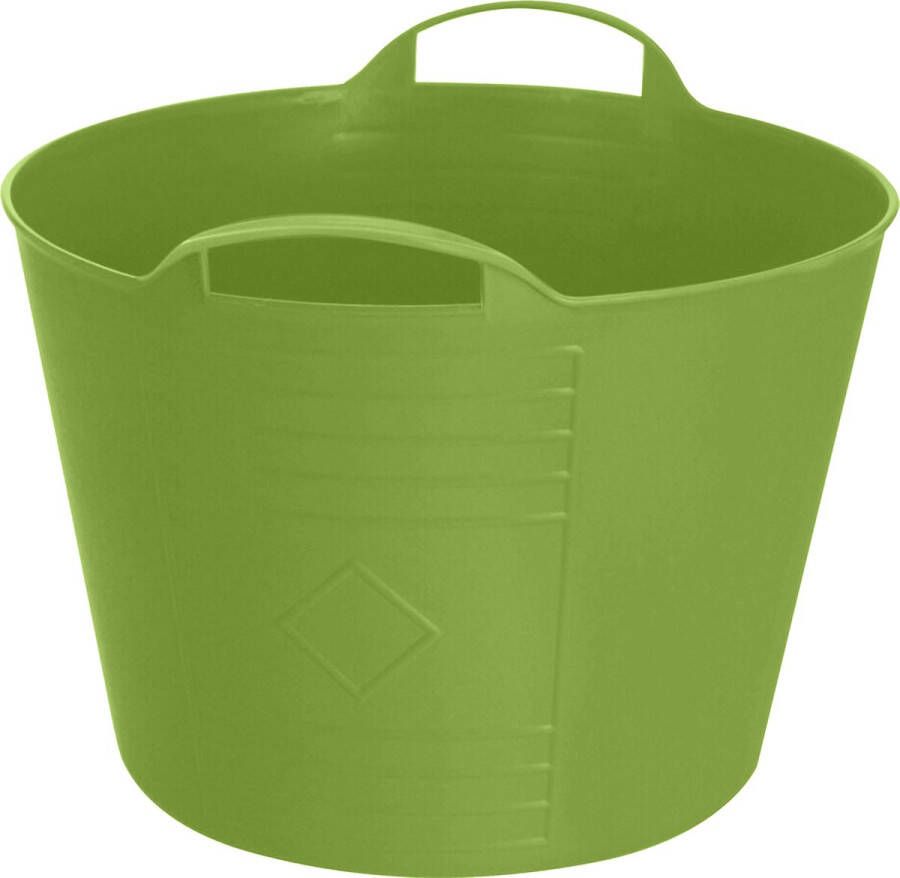 Excellent Houseware Flexibele emmer groen 15 liter kunststof 35 x 29 cm Wasmanden