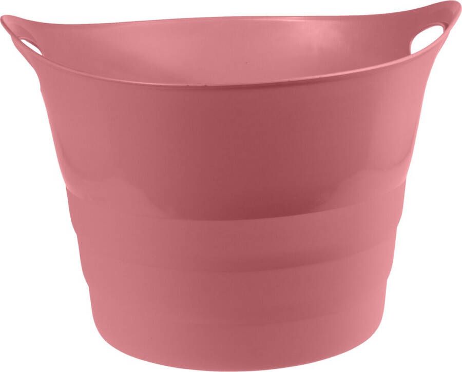 Excellent Houseware Flexibele emmer roze 43 liter kunststof 45 x 38 cm Wasmanden
