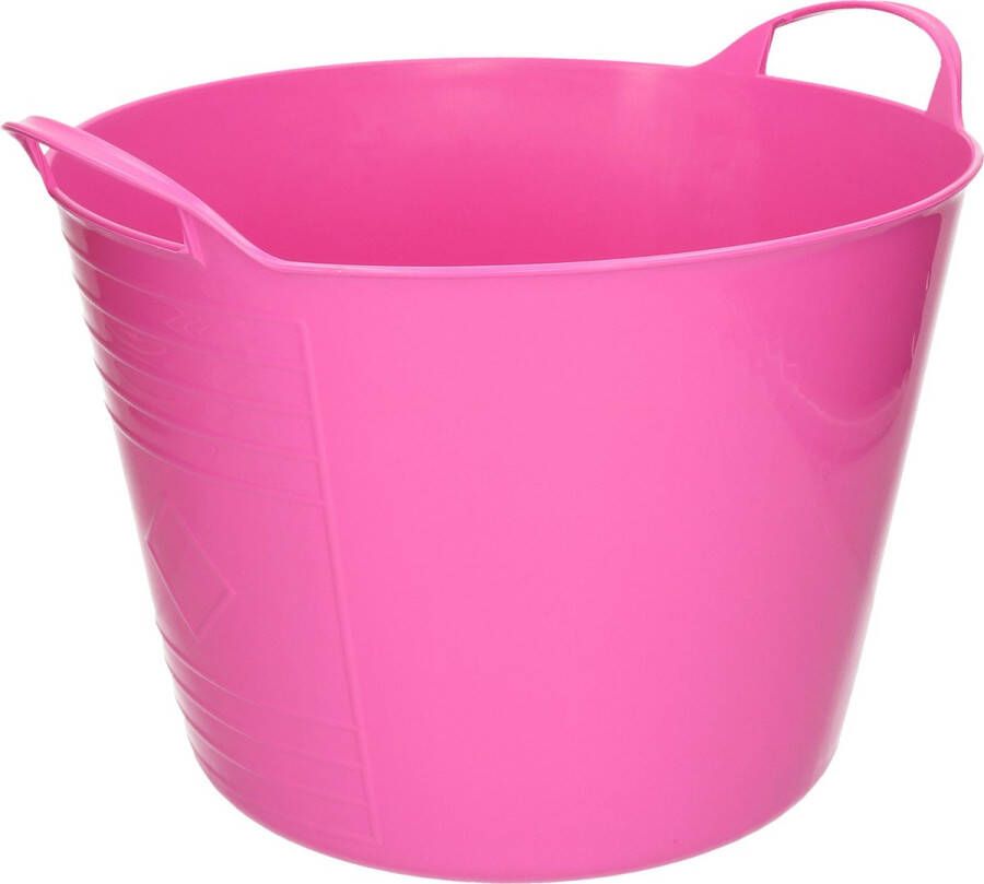 Excellent Houseware Flexibele emmer roze 15 liter kunststof 35 x 29 cm Wasmanden