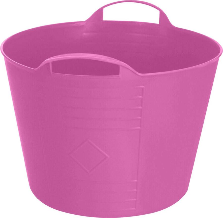 Excellent Houseware Flexibele emmer roze 15 liter kunststof 35 x 29 cm Wasmanden