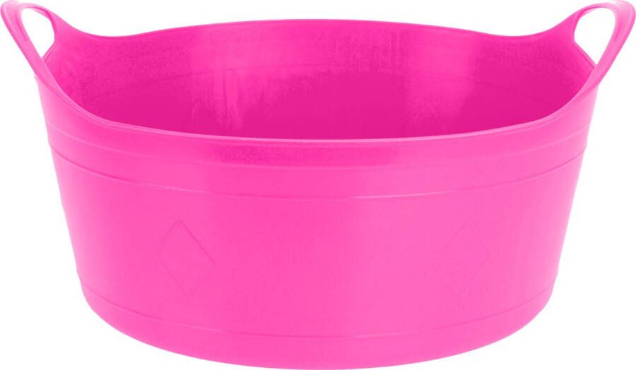 Excellent Houseware Flexibele emmer roze 15 liter kunststof 39 x 17 cm Wasmanden
