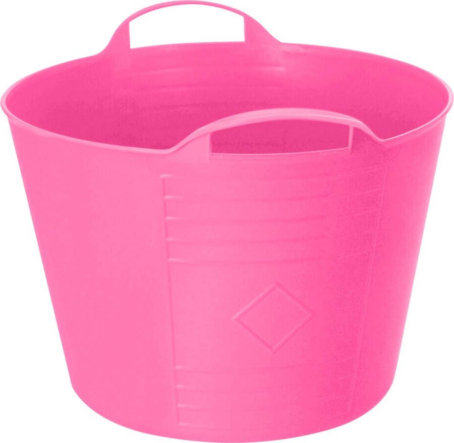 Excellent Houseware Flexibele emmer roze 27 liter kunststof 40 x 35 cm Wasmanden