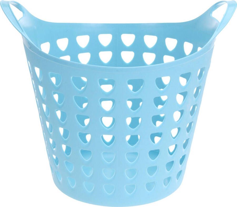 Excellent Houseware Flexibele wasmand blauw 26 liter kunststof 40 x 42 cm Wasmanden