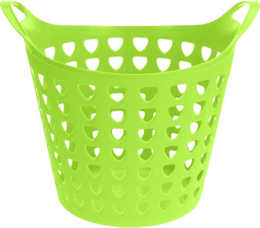 Excellent Houseware Flexibele wasmand groen 26 liter kunststof 40 x 42 cm Wasmanden