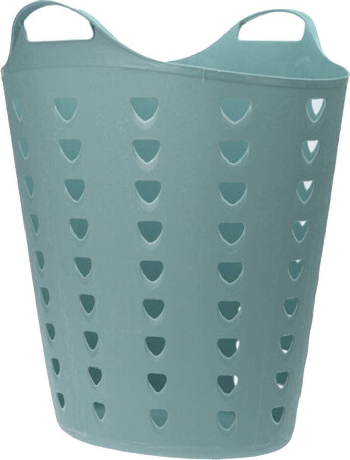 Excellent Houseware Flexibele wasmand groen 60 liter kunststof 47 x 50 cm Wasmanden