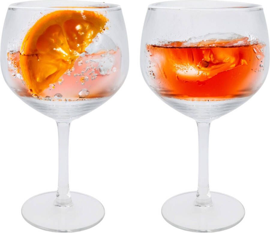 Excellent Houseware Gin Tonic Aperol Spritz Cocktailglazen drinkglazen 2x 650 ml grote bol glazen