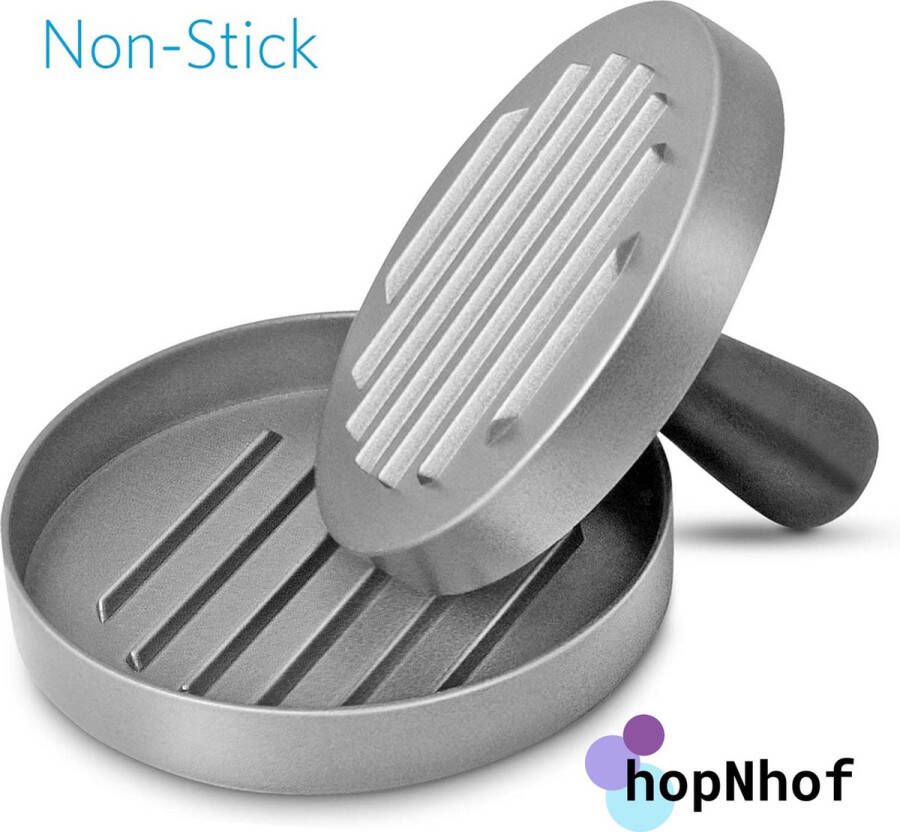 Excellent Houseware Hamburgermaker Hamburgerpers gemaakt van aluminium met rubber handvat anti aanbaklaag D11 7XH9cm