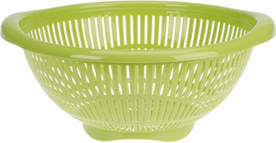 Excellent Houseware Keuken vergiet zeef groen kunststof 30 x 31 x 14 cm Vergieten