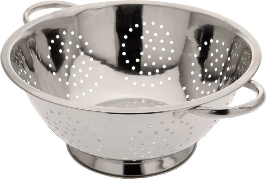 Merkloos Sans marque Zilveren RVS vergiet zeef 29 x 13 cm Keukenbenodigdheden Kookgerei Zeven Vergieten van RVS