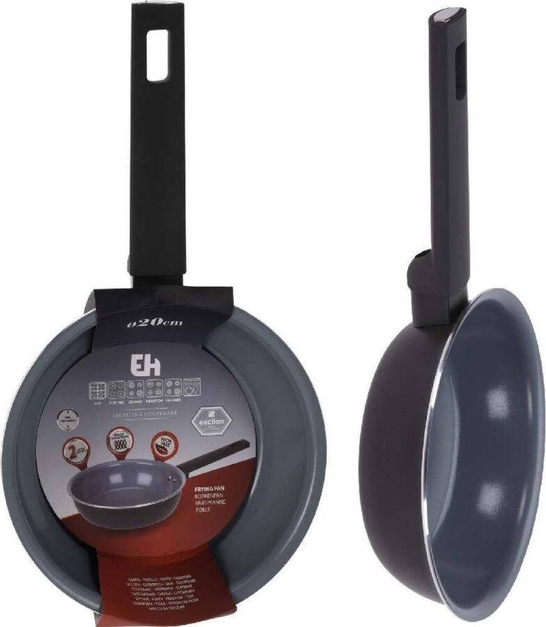 Excellent Houseware Koekenpan Ø20cm Soft touch Handgreep ook voor inductie