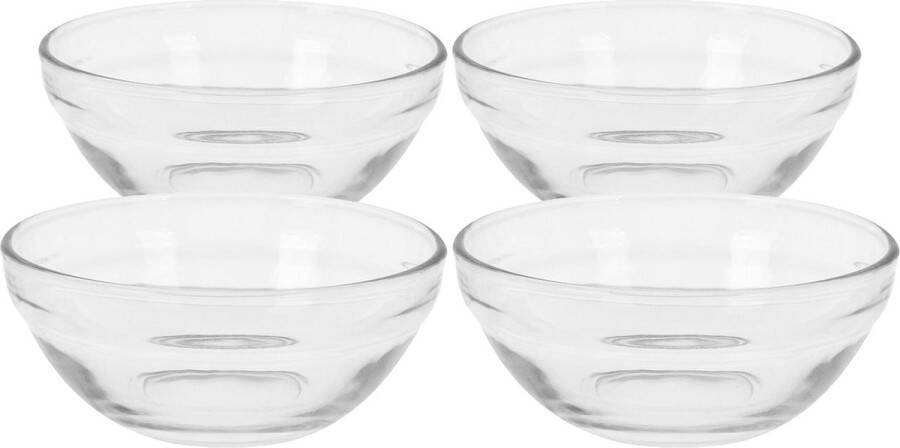 Excellent Houseware Kommen set 12x glas dia 12 cm schaaltjes