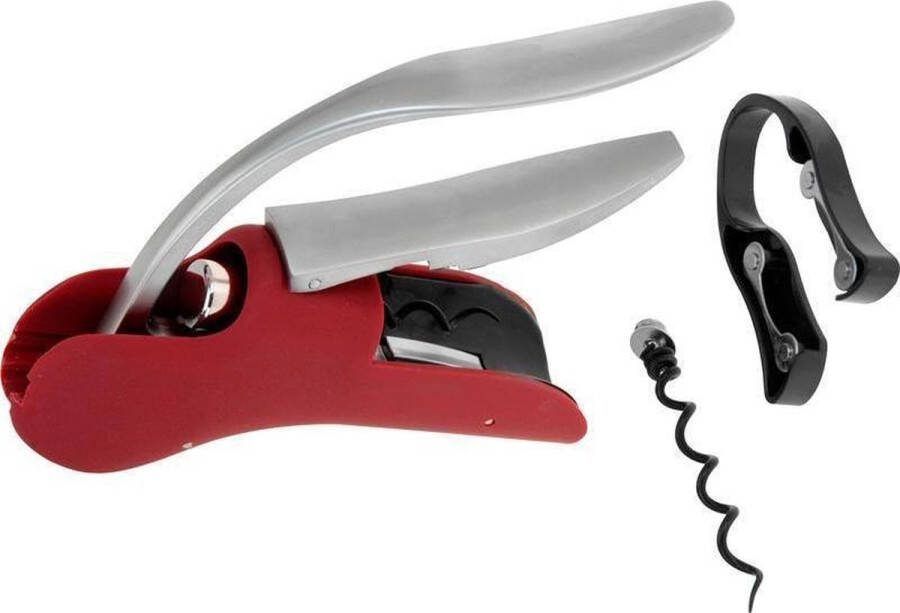 Excellent Houseware Luxe Kurkentrekker met foliesnijder rood