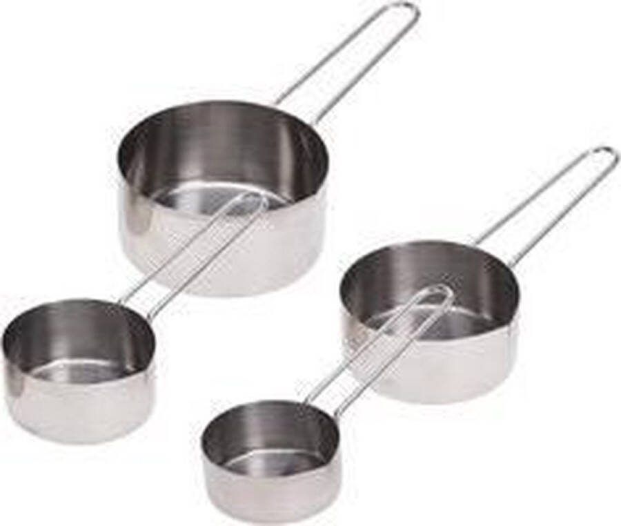 Excellent Houseware Maatbekers set van 4 Maatcups in ml en cups