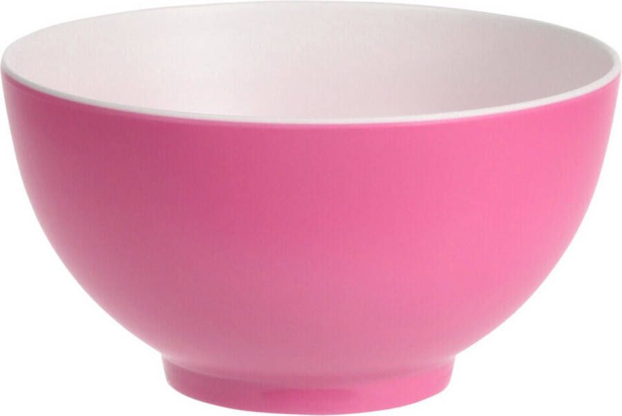 Excellent Houseware Onbreekbare kunststof melamine roze dessert schaaltje Dia 14 x H 7.5 cm voor outdoor camping picknick strand