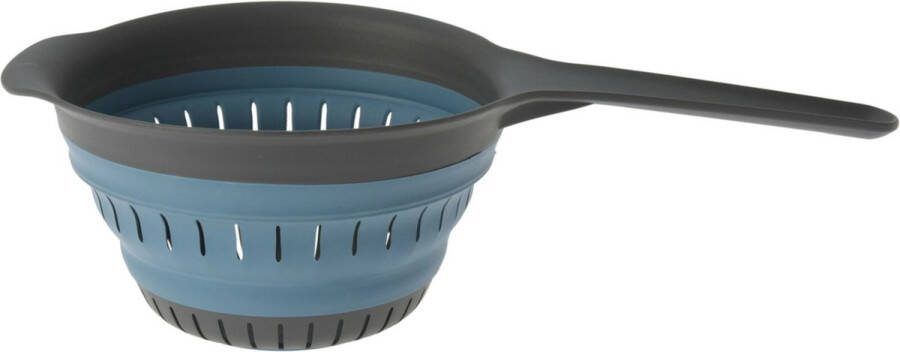 Excellent Houseware opvouwbaar vergiet zwart blauw 37 x 19 cm Vergieten
