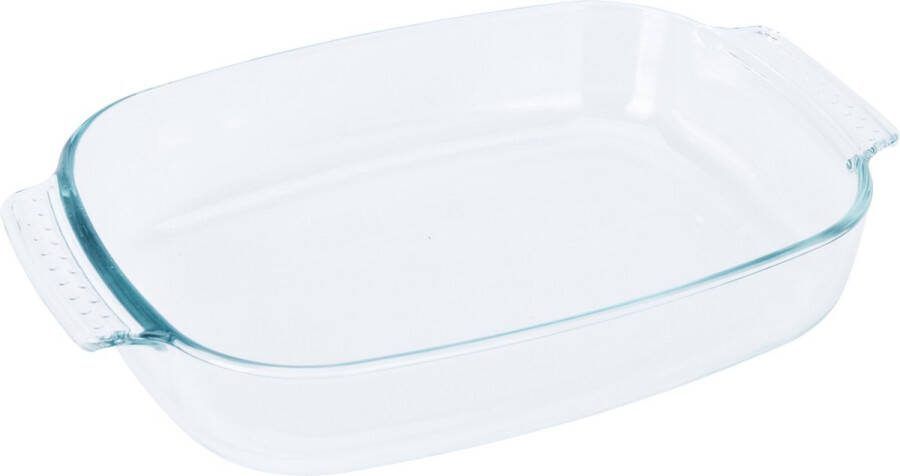 Excellent Houseware Ovenschaal van glas ovaal 2.7 Liter 34 x 22 x 6 cm vaatwasser bestendig