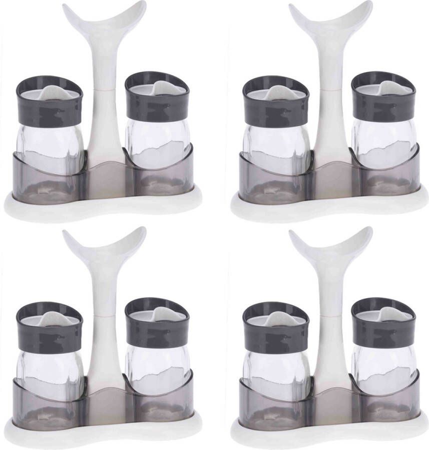 Excellent Houseware peper en zout vaatjes strooiers 8 st 3 Delig 80 ml