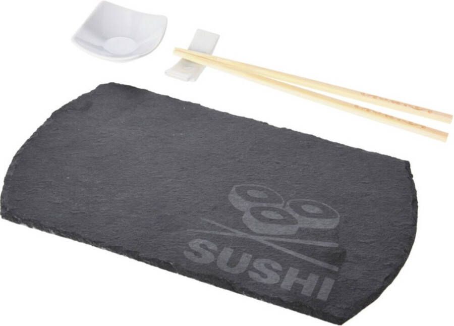 Excellent Houseware Porseleinen sushi servies serveerset voor 1 personen 4-delig Sushi eetset