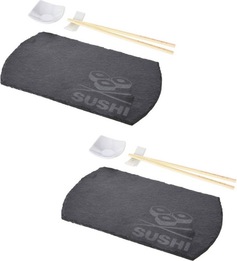 Excellent Houseware Porseleinen sushi servies serveerset voor 1 personen 4-delig Sushi eetset