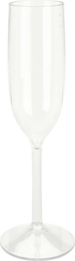 Excellent Houseware Prosecco Champagneglazen 1x transparant kunststof 165 ml