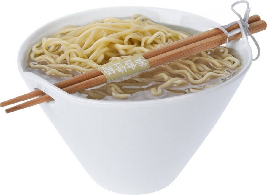Excellent Houseware Ramen bowl inclusief chopsticks porselein noodle kom set