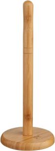 Excellent Houseware ronde keukenrolhouder 12 x 32 cm van bamboe hout keukenpapier houder