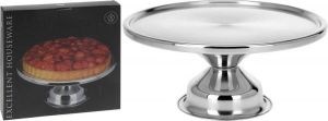 Excellent Houseware RVS gedakjes taartplateau 33 x 14 cm Taartbord taartborden gebaksplateau