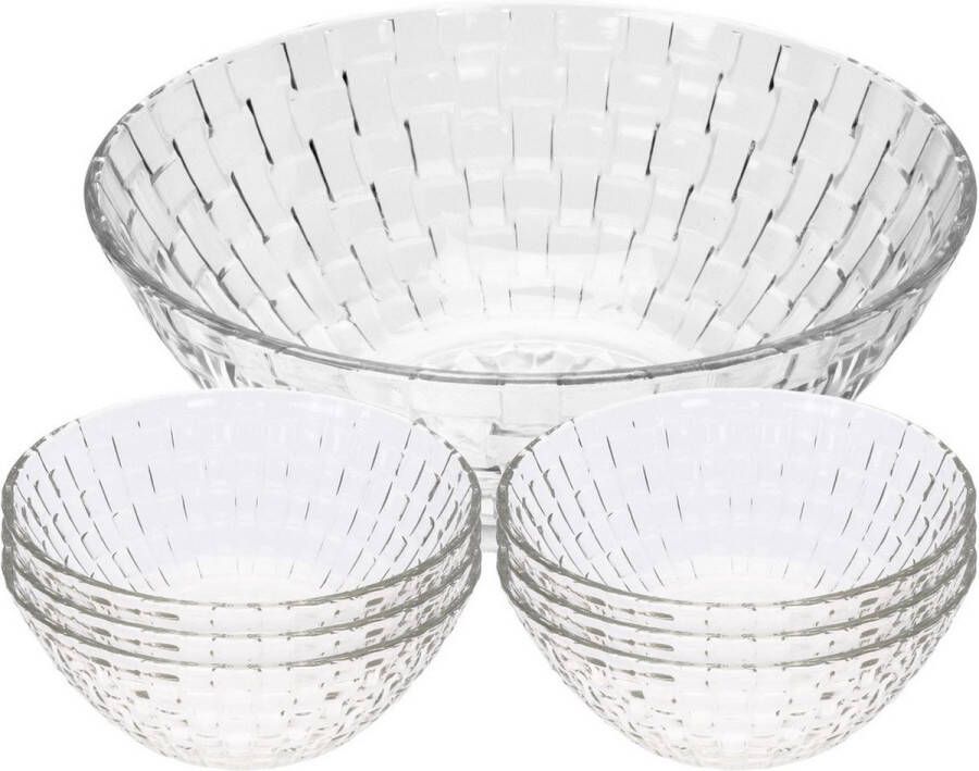 Excellent Houseware Schaal Glas Set Van 7 Stuks