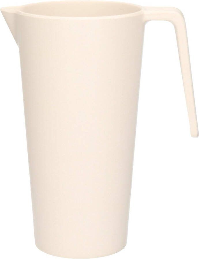 Excellent Houseware Schenkkan waterkan creme wit 1500 ML melamine D10 x H21 cm Schenkkannen