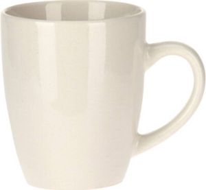 Excellent Houseware Set van 4 koffie bekers gebroken wit porselein 8 x 8 x 7 cm Bekers