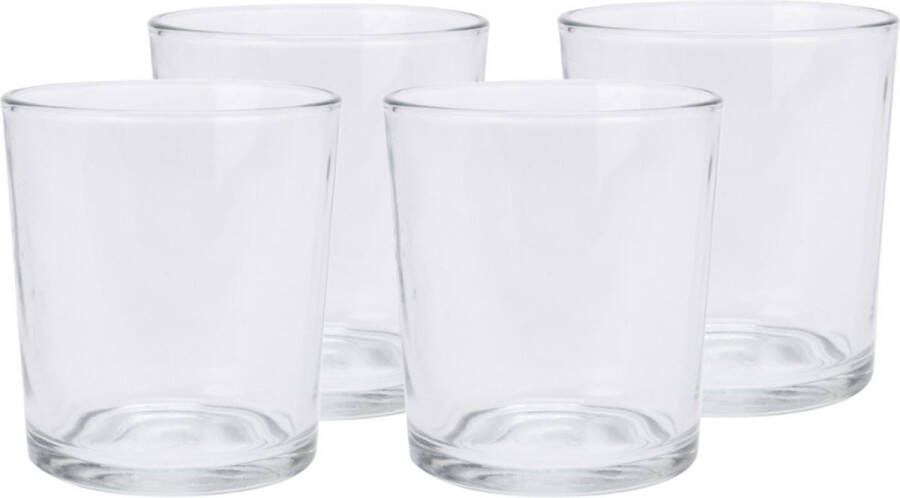 Excellent Houseware Set van 4x stuks drinkglazen waterglazen 280 ml Sap glazen Frisdrank glazen