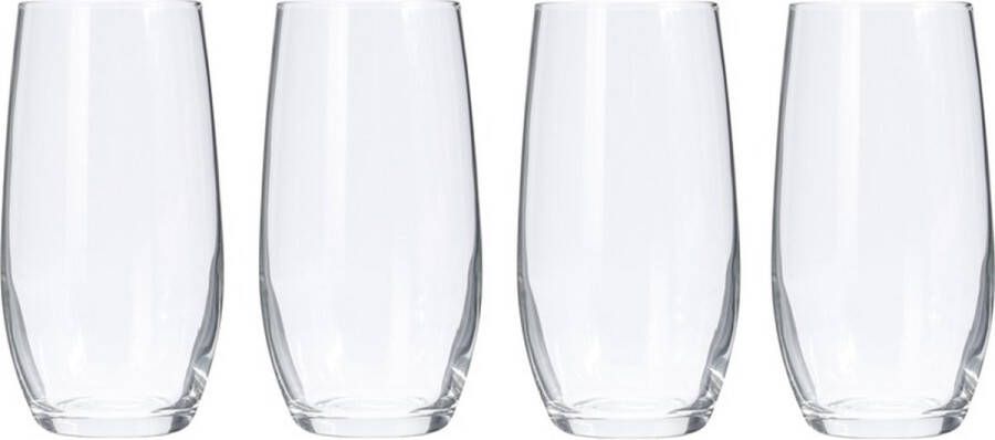 Excellent Houseware set van 8x luxe tumbler drinkglazen waterglazen van 360 ml