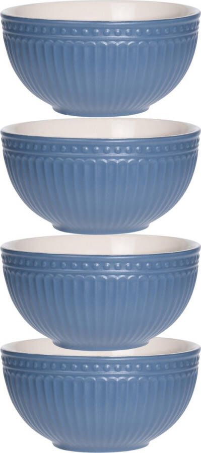 Excellent Houseware Soepkommen serveer schaaltjes 4x Roman Style D14 x H7 cm nacht blauw
