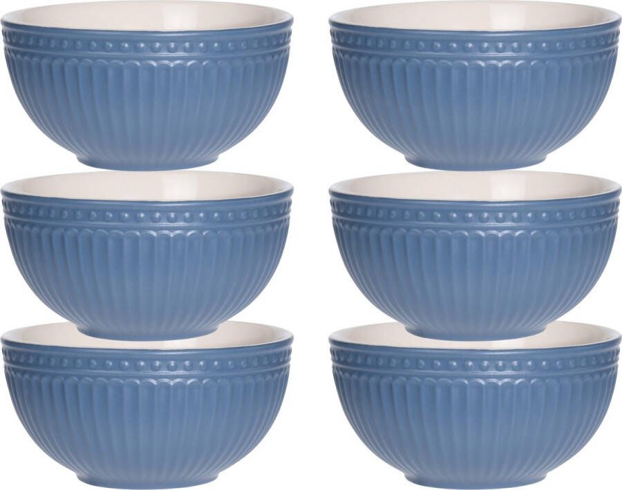 Excellent Houseware Soepkommen serveer schaaltjes 6x Roman Style D14 x H7 cm nacht blauw