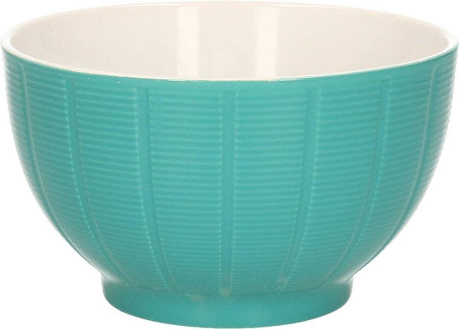 Excellent Houseware Soepkommen serveer schaaltjes Venice keramiek D14 x H8 cm jade groen Stapelbaar