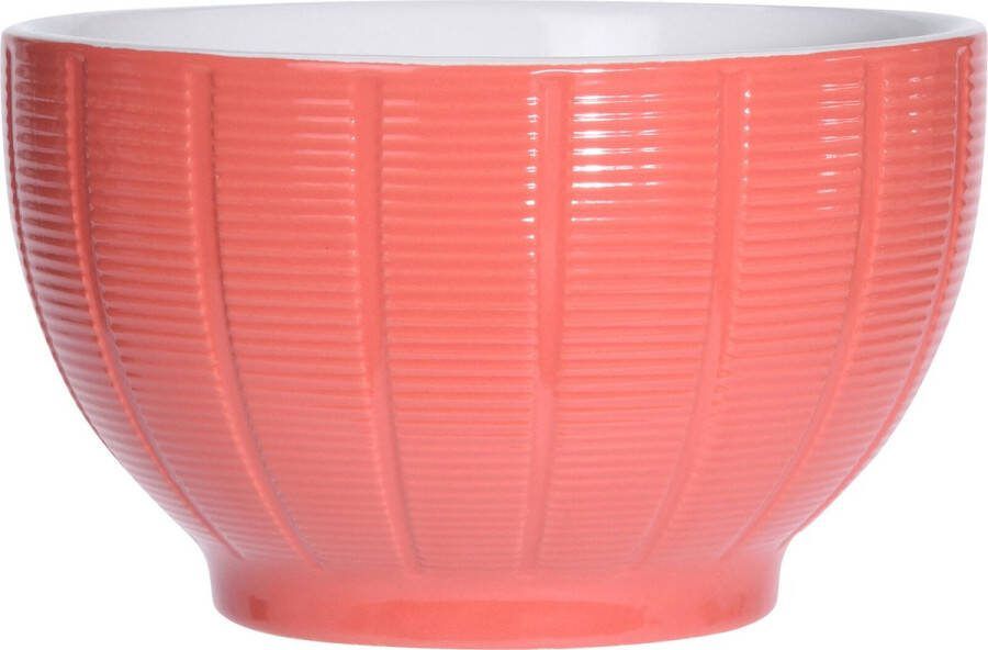 Excellent Houseware Soepkommen serveer schaaltjes Venice keramiek D14 x H8 cm steenrood Stapelbaar