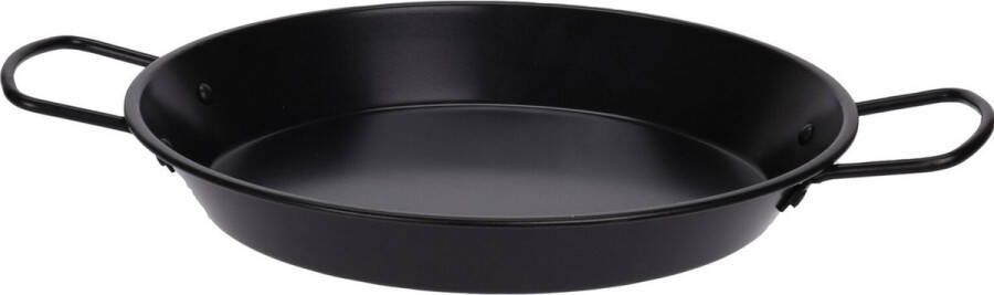 Excellent Houseware Stalen paellapan met handvatten en anti aanbaklaag 30 cm bakken koken koekenpannen keukengerei