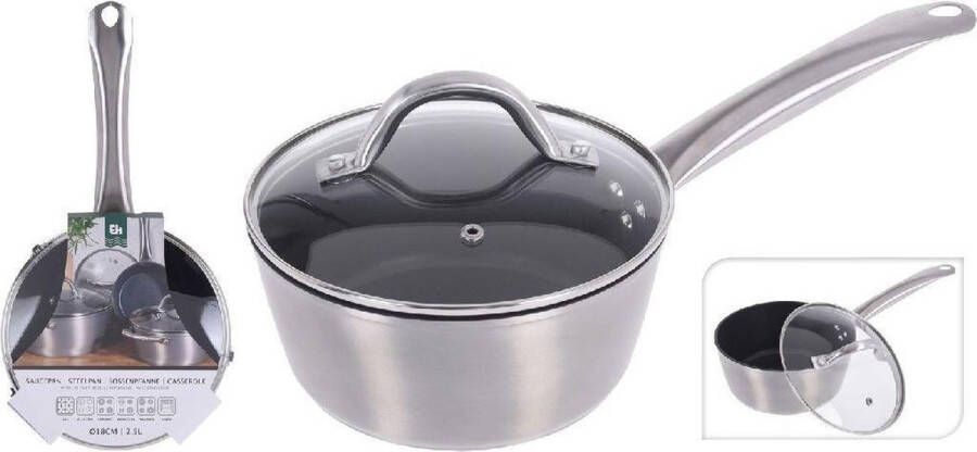 Excellent Houseware Steelpan 2 5 Liter 18 Cm Aluminium