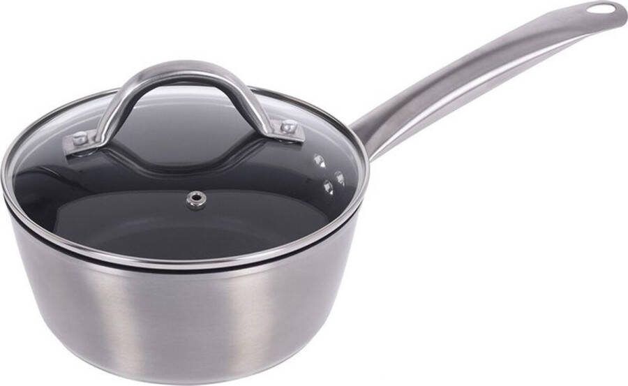 Excellent Houseware Steelpan met deksel Ø18cm gesmeed aluminium