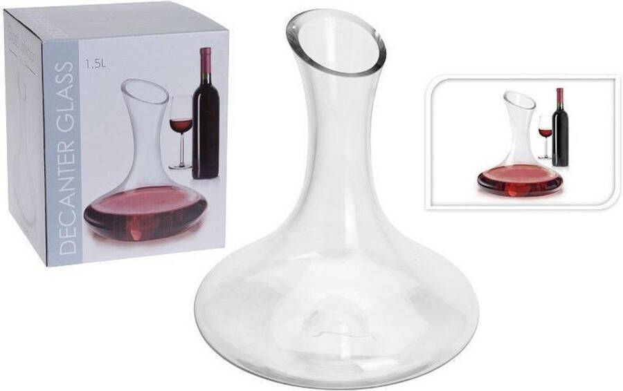 Excellent Houseware Wijn karaf decanteer kan glas 1 5 liter Decanteerkaraf
