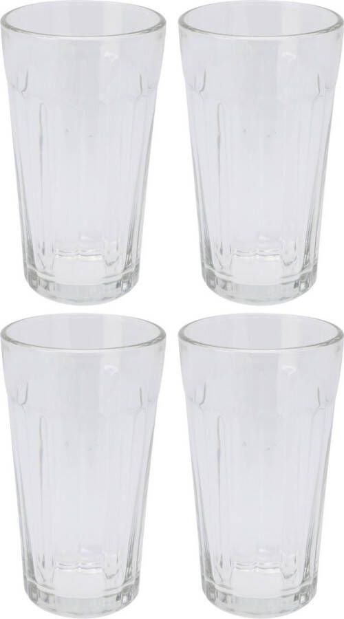 Excellent Houseware Waterglazen Cocktailglazen 4x 350 ml vaatwasserbestendig Longdrinkglazen