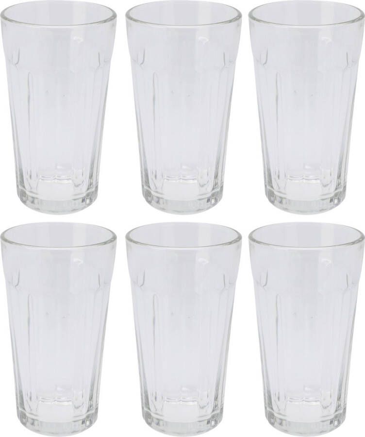 Excellent Houseware Waterglazen Cocktailglazen 6x 350 ml vaatwasserbestendig Longdrinkglazen