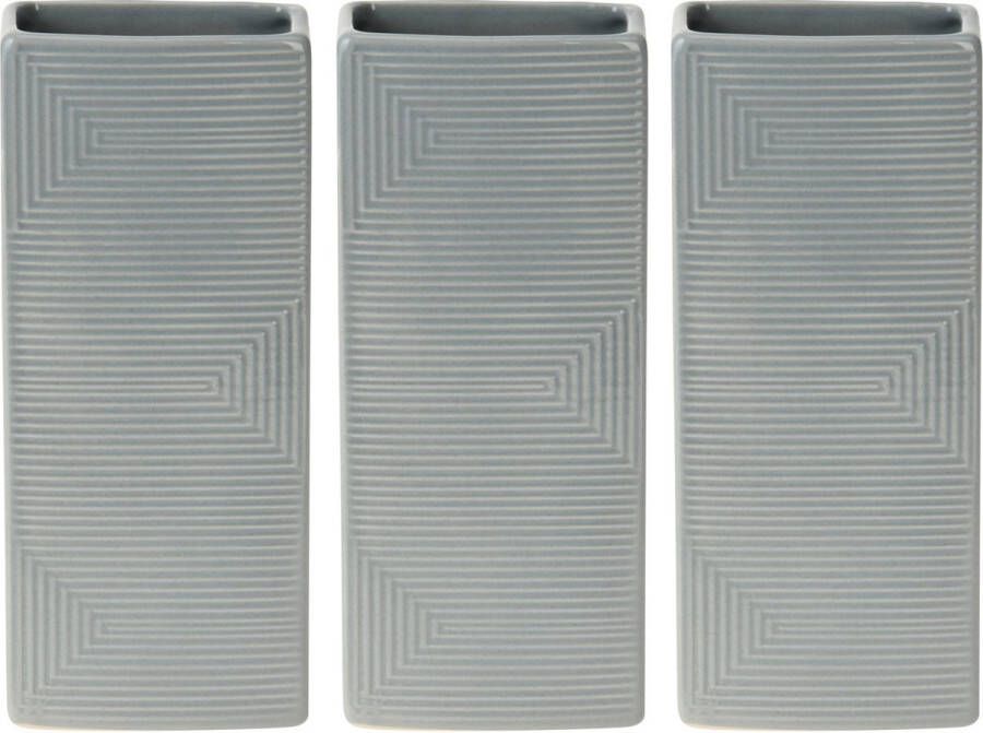 Excellent Houseware Waterverdamper radiator 3x grijs met relief kunststeen 18 cm luchtbevochtiger