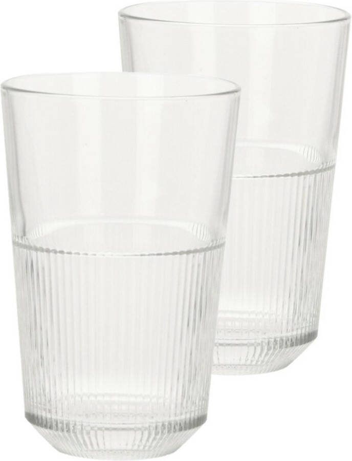 Excellent Houseware Whisky glazen 4x transparant 360 ml 8 x 13 cm Whiskeyglazen