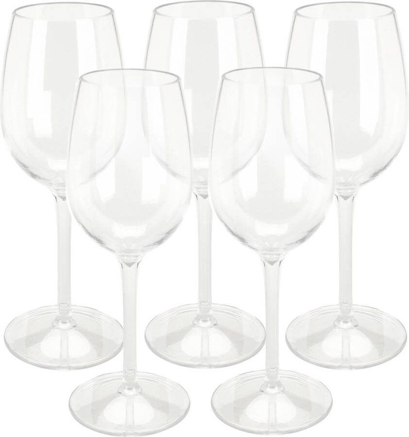 Excellent Houseware Wijnglas 10x transparant kunststof 330 ml