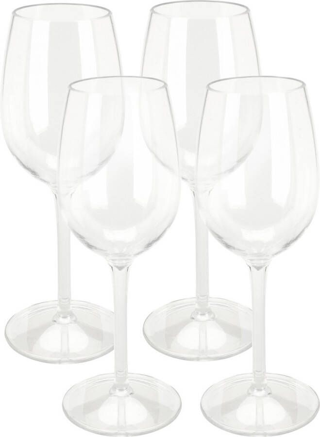 Excellent Houseware Wijnglas 4x transparant kunststof 330 ml Wijnglazen