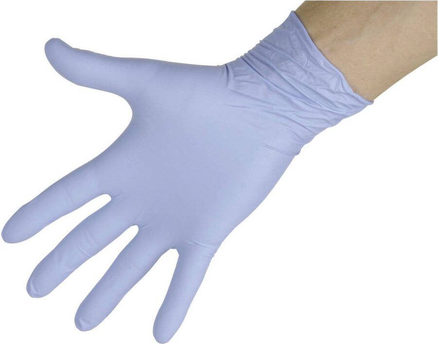 Excellent MM Eurotool Nitril Poedervrij Wegwerphandschoenen 100 stuks Blauw M