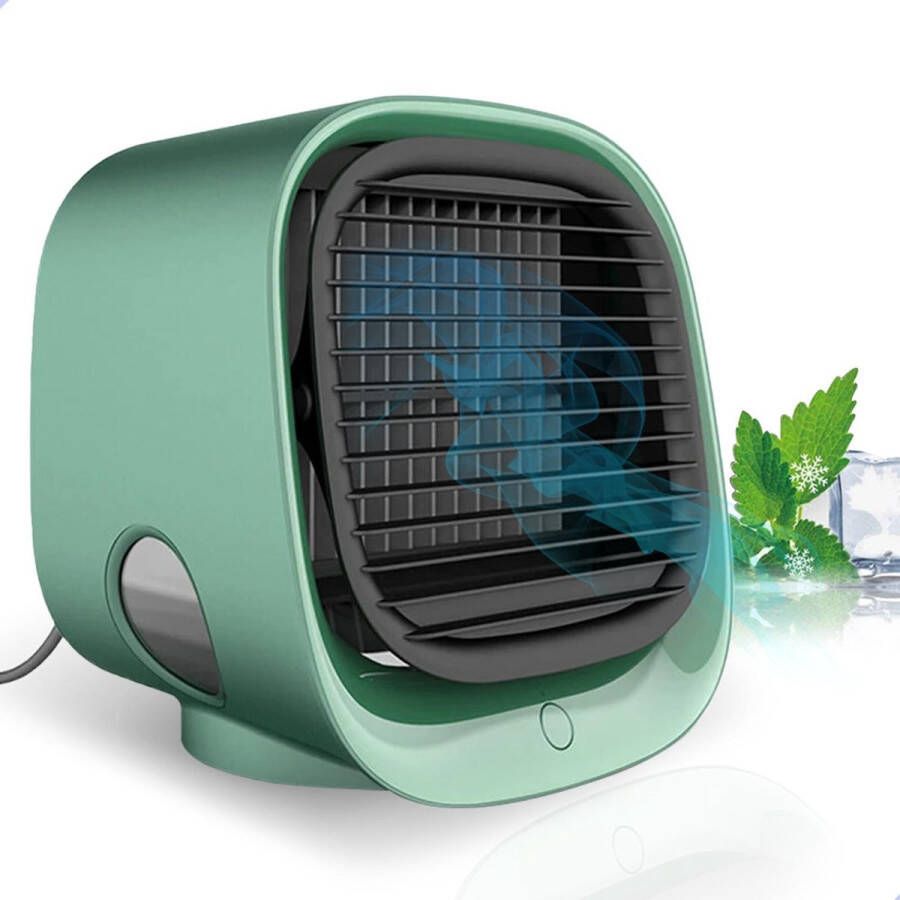 Exclusive by TW Aircooler Ventilator Airco Mobiele Airco Tafelventilator Aircooler Luchtkoeler Groen
