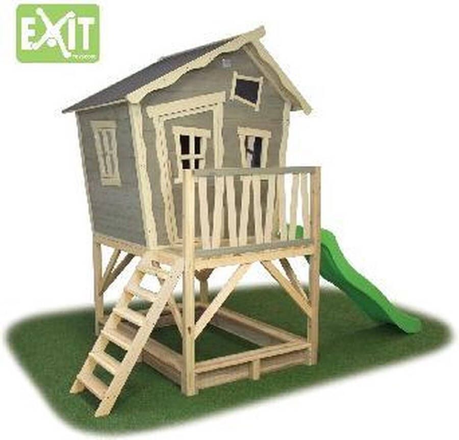 EXIT Crooky 500 houten speelhuis grijsbeige