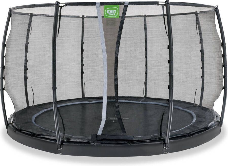 EXIT Toys EXIT Dynamic groundlevel trampoline ø366cm met veiligheidsnet zwart
